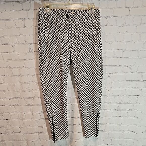 Betabrand Cat Print Ankle Zip Pants Size SP - Picture 1 of 9